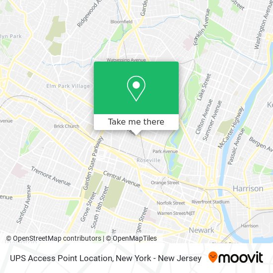 UPS Access Point Location map