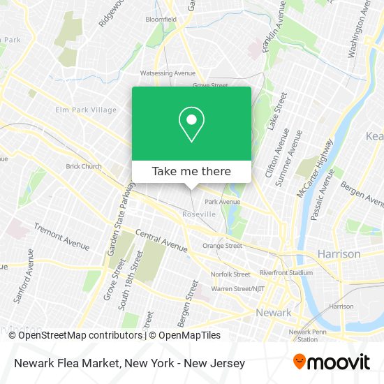 Mapa de Newark Flea Market