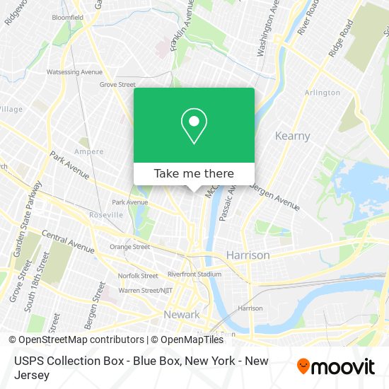 USPS Collection Box - Blue Box map