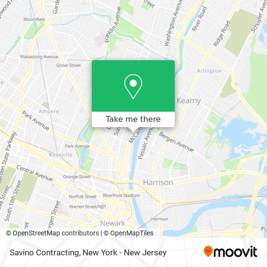 Savino Contracting map