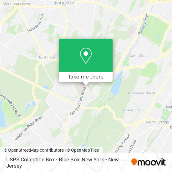 Mapa de USPS Collection Box - Blue Box