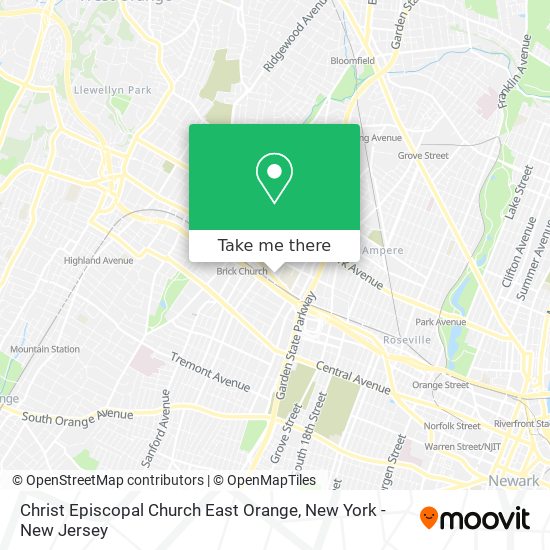 Mapa de Christ Episcopal Church East Orange