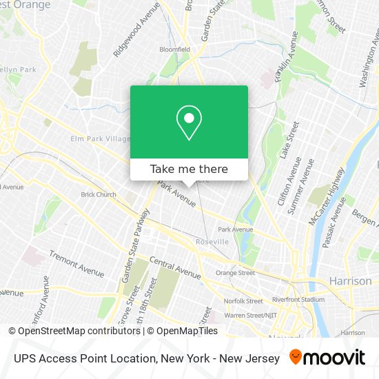 UPS Access Point Location map