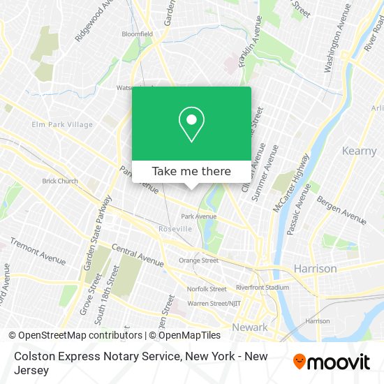 Colston Express Notary Service map