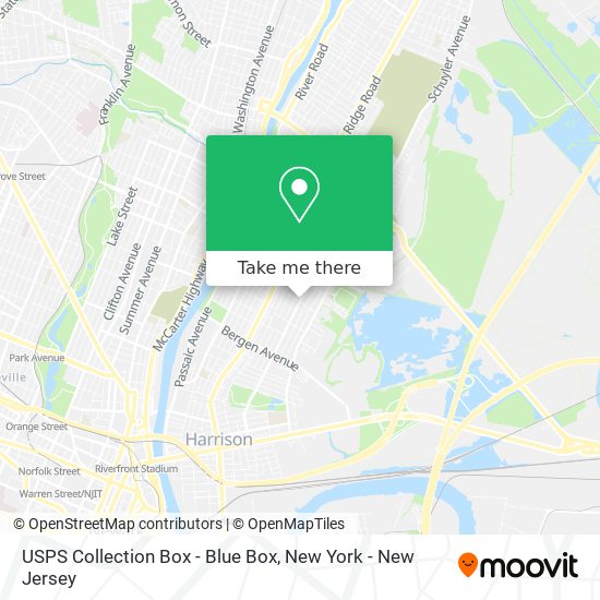 USPS Collection Box - Blue Box map