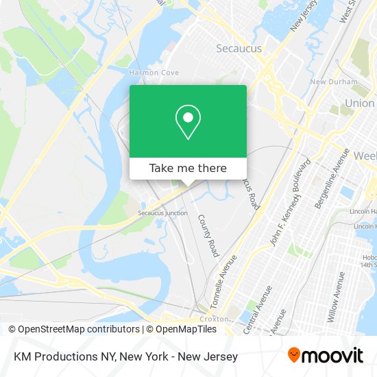 Mapa de KM Productions NY