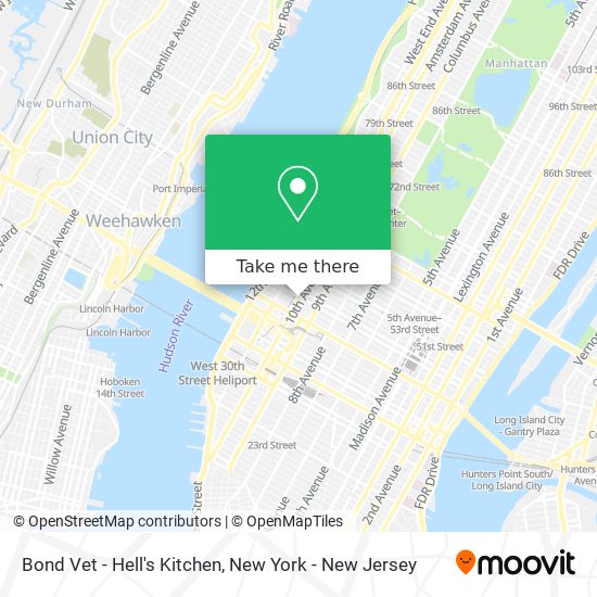 Mapa de Bond Vet - Hell's Kitchen