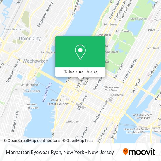 Manhattan Eyewear Ryan map