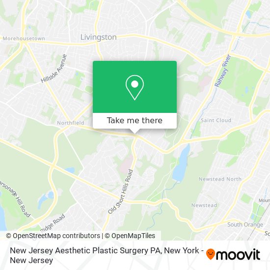 New Jersey Aesthetic Plastic Surgery PA map