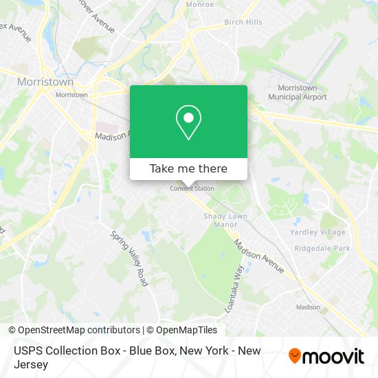 USPS Collection Box - Blue Box map