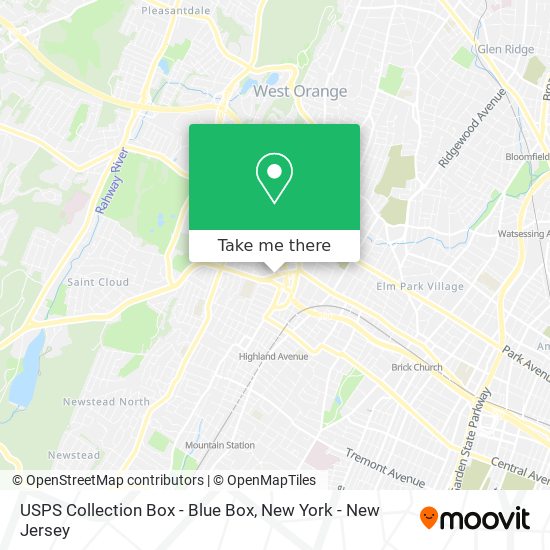 USPS Collection Box - Blue Box map