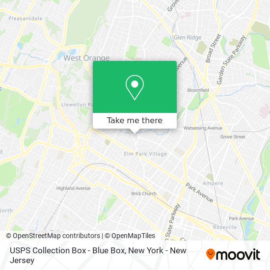 USPS Collection Box - Blue Box map