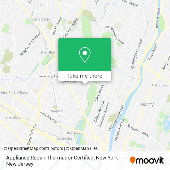 Appliance Repair Thermador Certified map