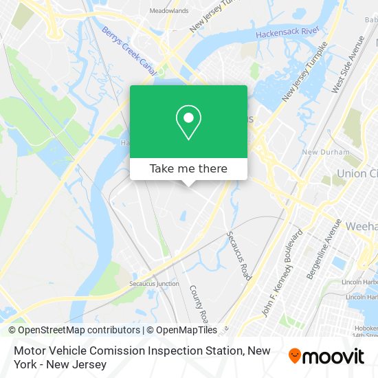 Motor Vehicle Comission Inspection Station map