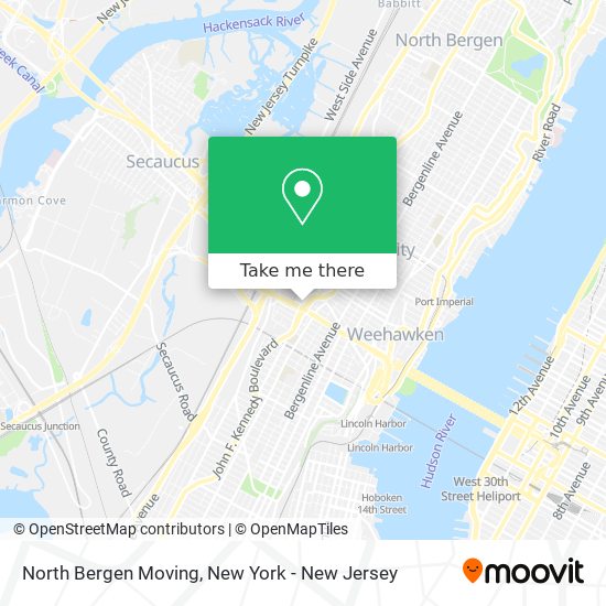 North Bergen Moving map