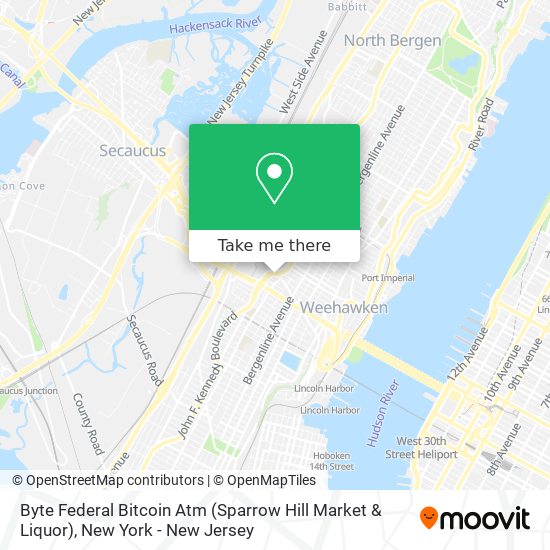 Byte Federal Bitcoin Atm (Sparrow Hill Market & Liquor) map