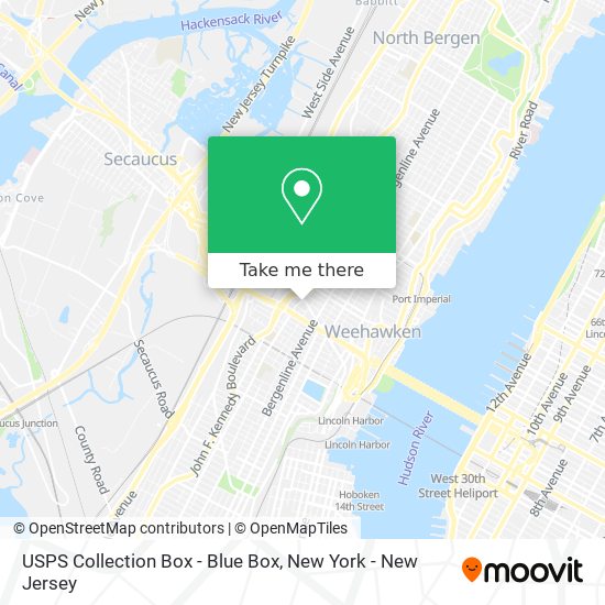 Mapa de USPS Collection Box - Blue Box