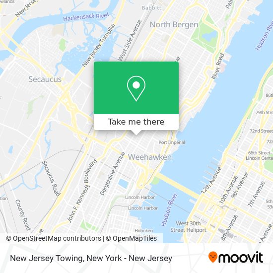 New Jersey Towing map