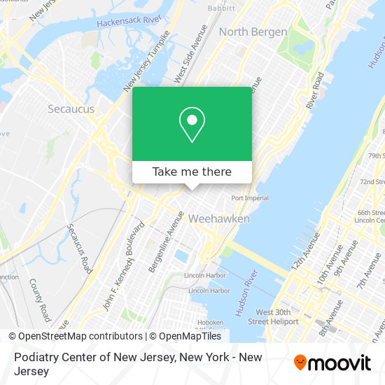 Podiatry Center of New Jersey map