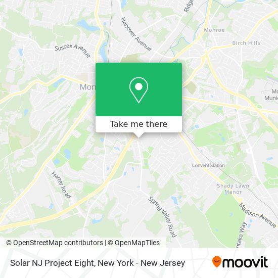 Solar NJ Project Eight map