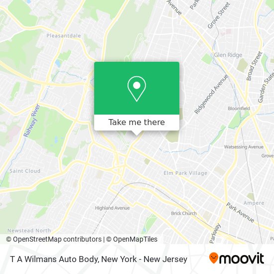 T A Wilmans Auto Body map