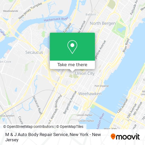 M & J Auto Body Repair Service map