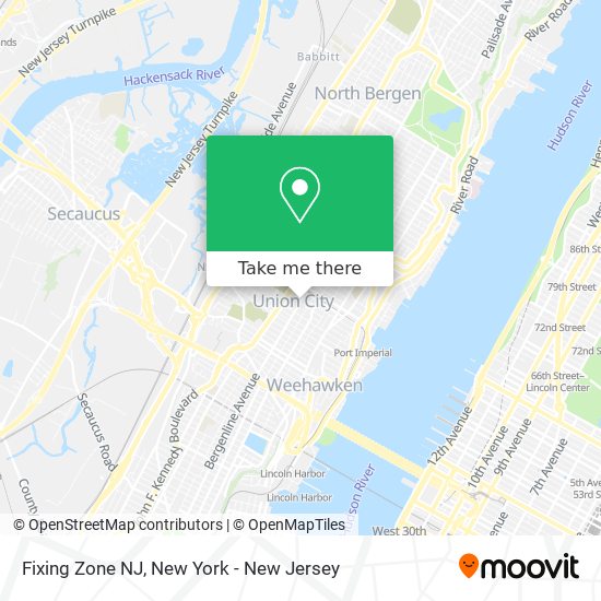 Mapa de Fixing Zone NJ