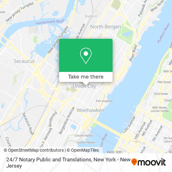 24 / 7 Notary Public and Translations map