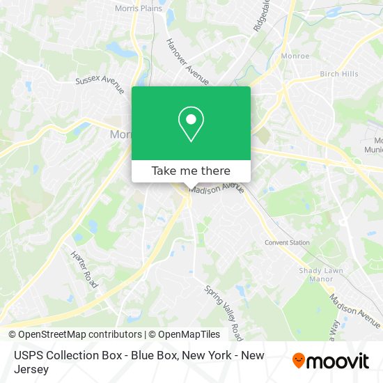 USPS Collection Box - Blue Box map