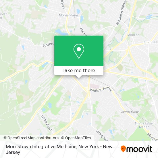 Mapa de Morristown Integrative Medicine