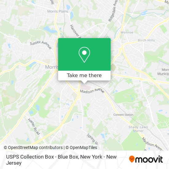 Mapa de USPS Collection Box - Blue Box