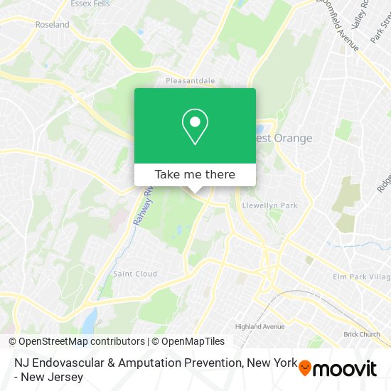 Mapa de NJ Endovascular & Amputation Prevention