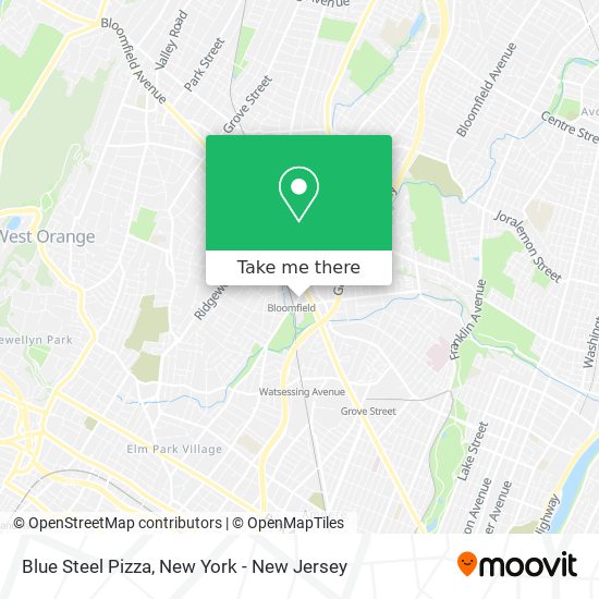 Blue Steel Pizza map