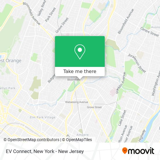 EV Connect map