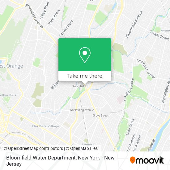 Bloomfield Water Department map