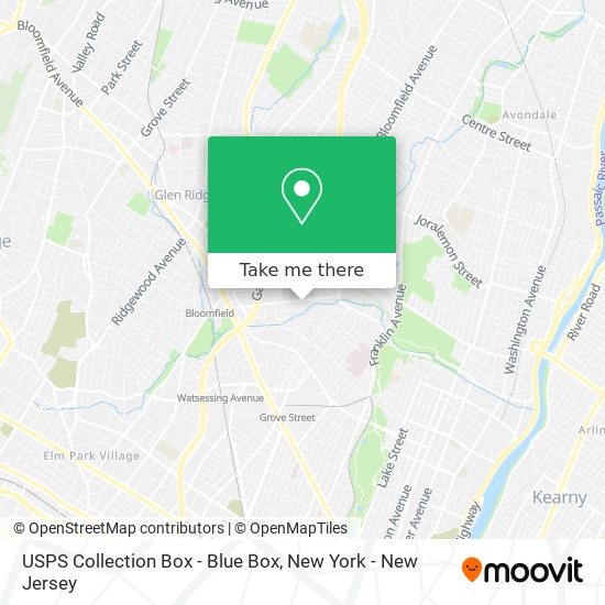 USPS Collection Box - Blue Box map