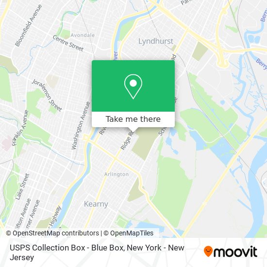 USPS Collection Box - Blue Box map