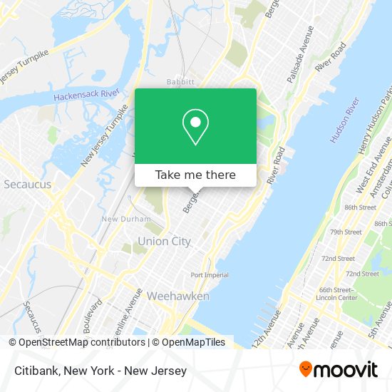 How to get to Citibank in West New York, Nj by Bus, Subway or Train?