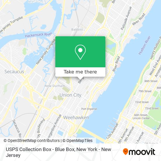 USPS Collection Box - Blue Box map