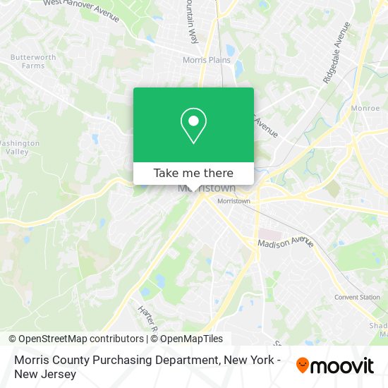 Mapa de Morris County Purchasing Department