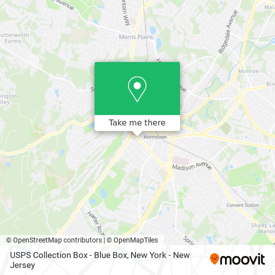 Mapa de USPS Collection Box - Blue Box