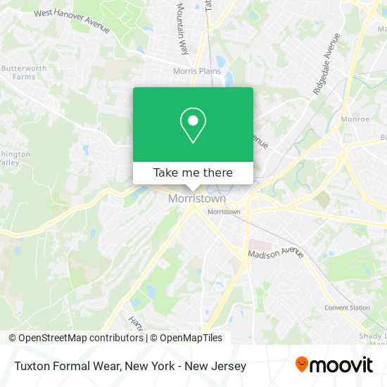 Tuxton Formal Wear map