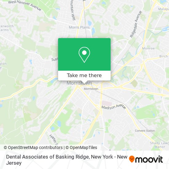 Dental Associates of Basking Ridge map