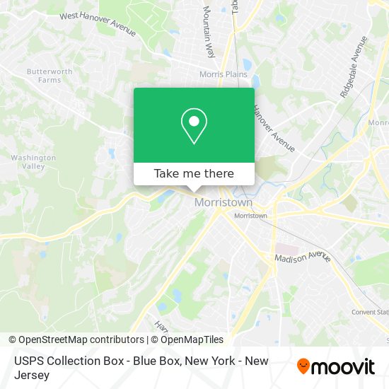 USPS Collection Box - Blue Box map