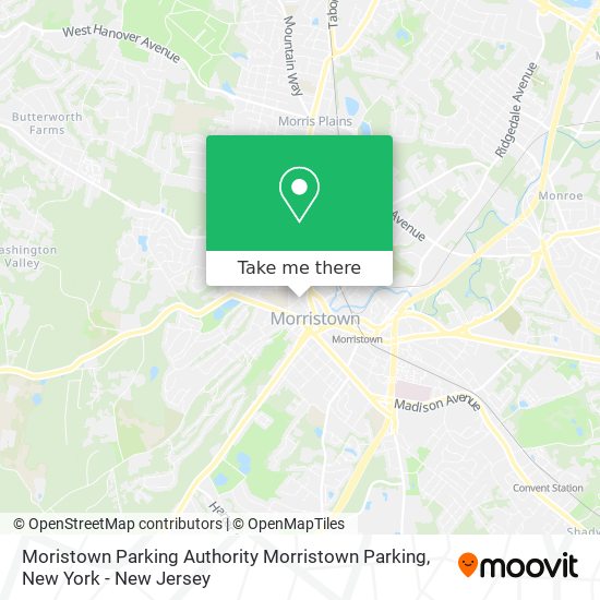 Moristown Parking Authority Morristown Parking map