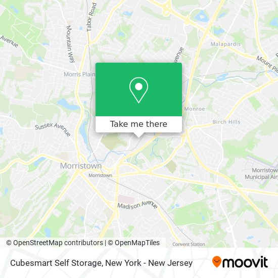 Cubesmart Self Storage map