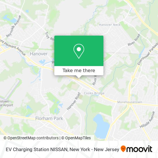 EV Charging Station NISSAN map