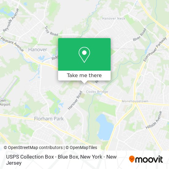 USPS Collection Box - Blue Box map