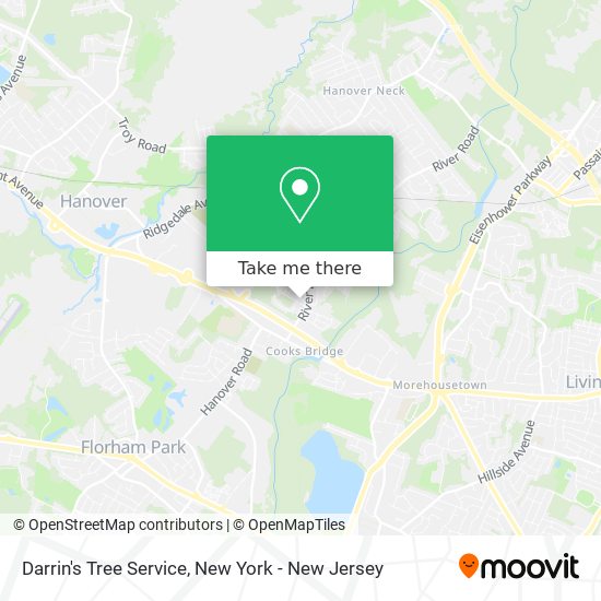 Darrin's Tree Service map