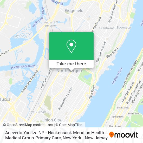 Acevedo Yanitza NP - Hackensack Meridian Health Medical Group-Primary Care map